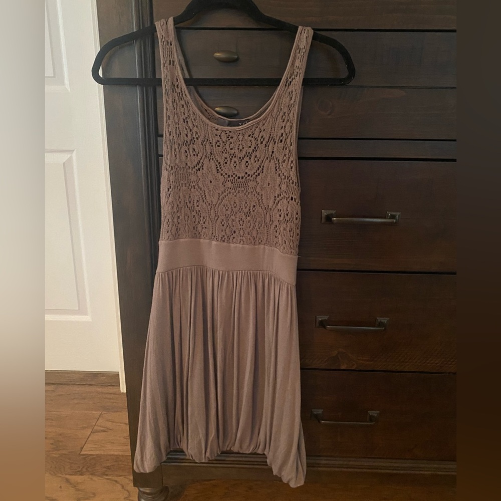 Y2K Grey Lace Dress Size Small